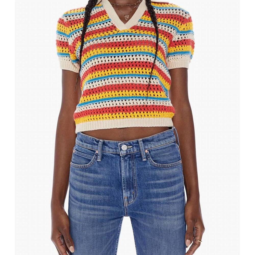 MOTHER Multicolor Striped Knit Top